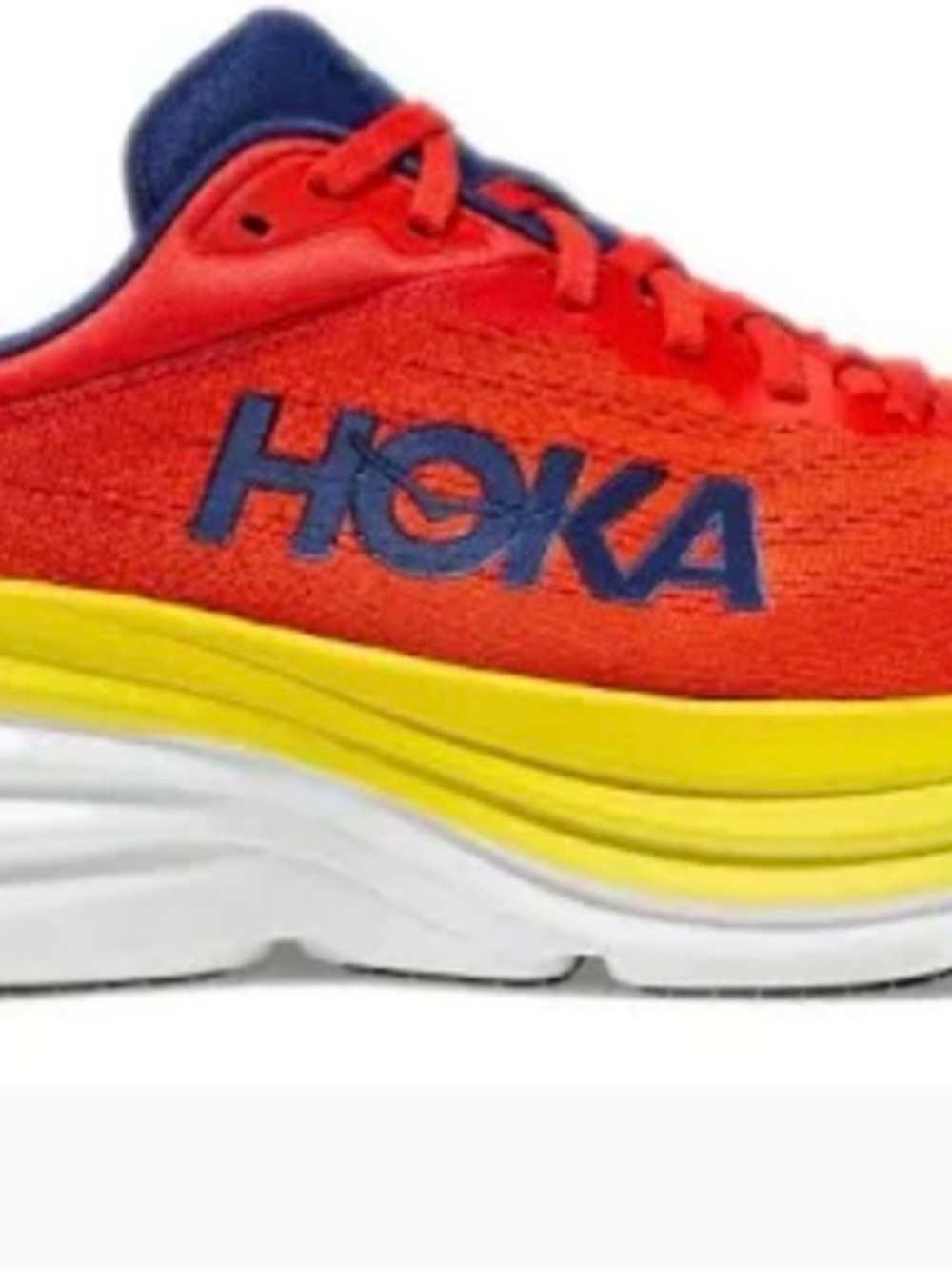 Hoka Bondi 8 Running Shoe - Red Alert Flame - Picture 8 of 9